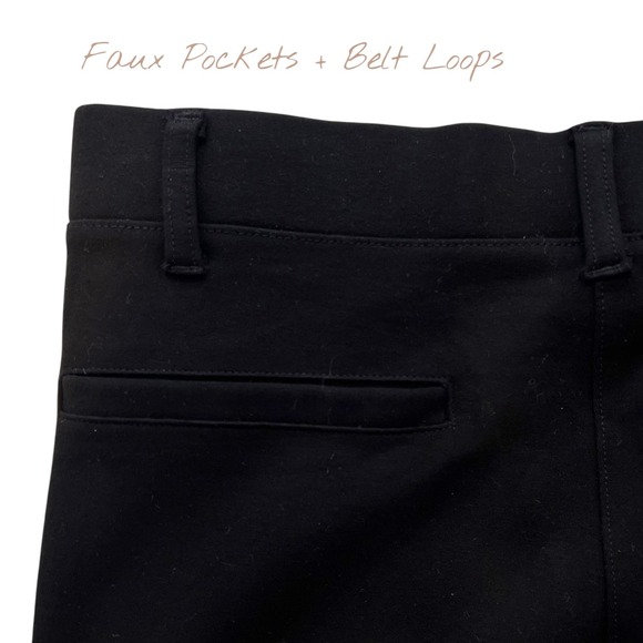 Quince‎ | Ultra-Stretch Ponte Straight Leg Pull On Dress Pants Black Size Small - Picture 4 of 8